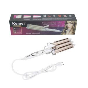 Kemei Ψαλίδι Μαλλιών για Κυματιστά Μαλλιά 45W Rose Gold KM-1010