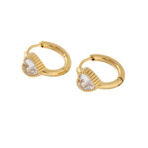Golden Heart Rhinestone