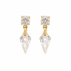 Gold Crystal Drop Earrings