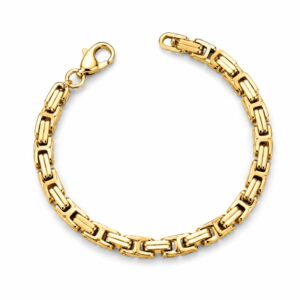 Gold Rectangular Link Bracelet